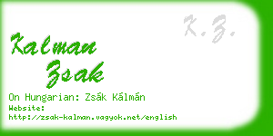 kalman zsak business card